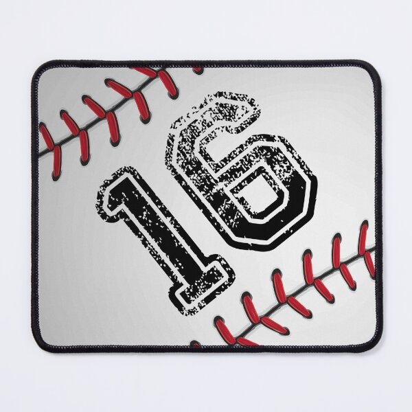 Item preview, Baseball ball number 16, sixteen  designed and sold by TheCultStuff.