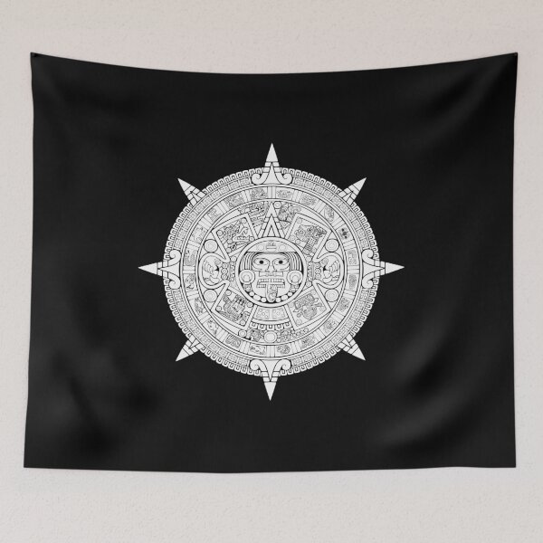 Item preview, Aztec Sun Stone Detail - White designed and sold by kernowerno.