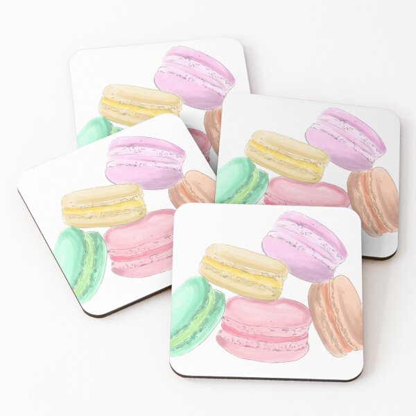 Aperçu de l'œuvre Macaron - Mignon Pastel Aquarelle Délicieux Macron créée et vendue par BunnyBizarre.
