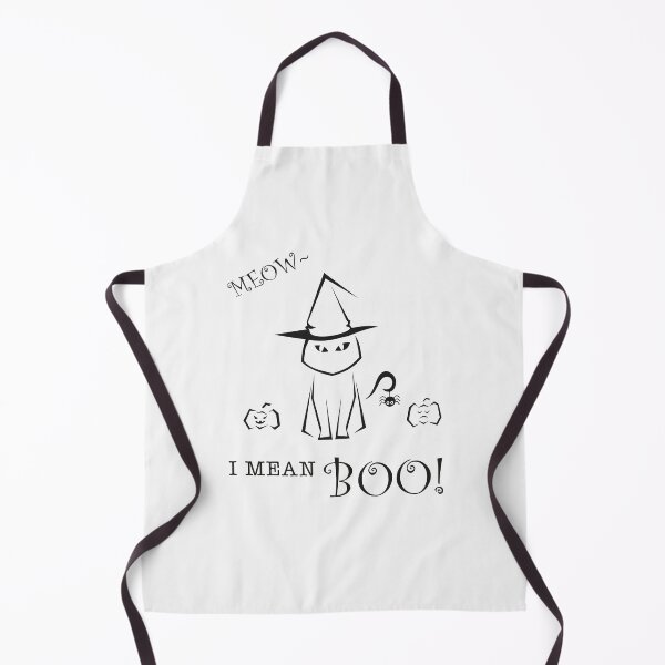 Item preview, Meow I mean boo Funny Halloween Cat Cartoon black art designed and sold by Panya-Design.