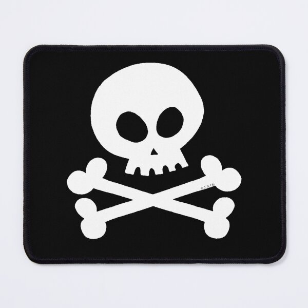 Item preview, White pirate skull design designed and sold by CuteCartoon.