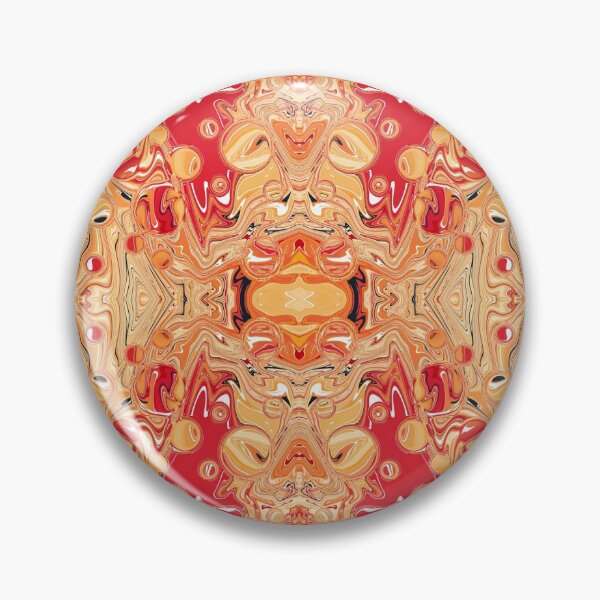 Item preview, Rorschach orange soda | liquid pour | marble art designed and sold by Amanda Ozga.