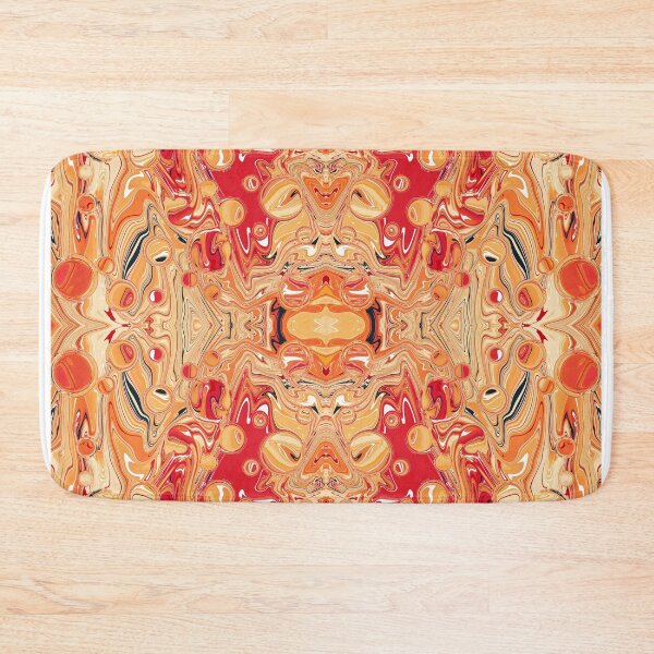 Item preview, Rorschach orange soda | liquid pour | marble art designed and sold by Amanda Ozga.