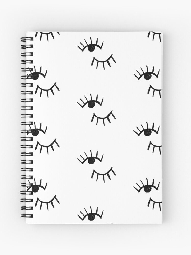 Cuaderno de espiral «Ojos minimalistas dibujados a mano | Meme Trendy /  Hipster / Tumblr» de vrai-chic | Redbubble