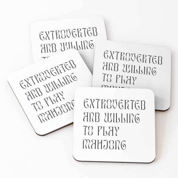 Item preview, Extroverted and Willing to Play Mahjong! For Extroverts! v2 designed and sold by teeworthy.