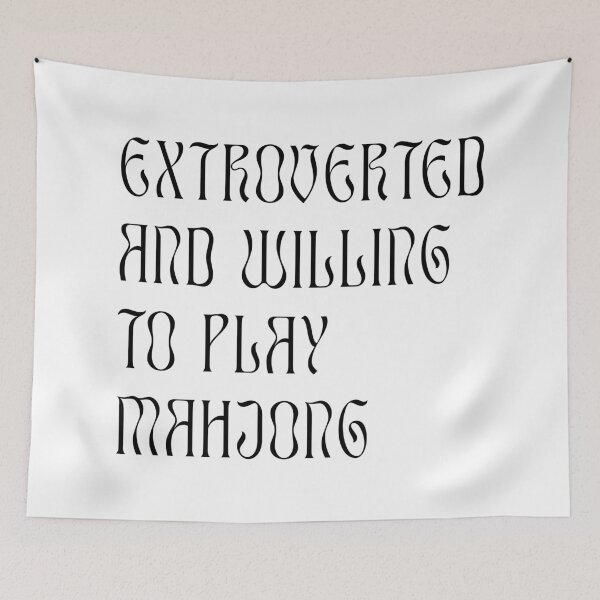 Item preview, Extroverted and Willing to Play Mahjong! For Extroverts! v2 designed and sold by teeworthy.