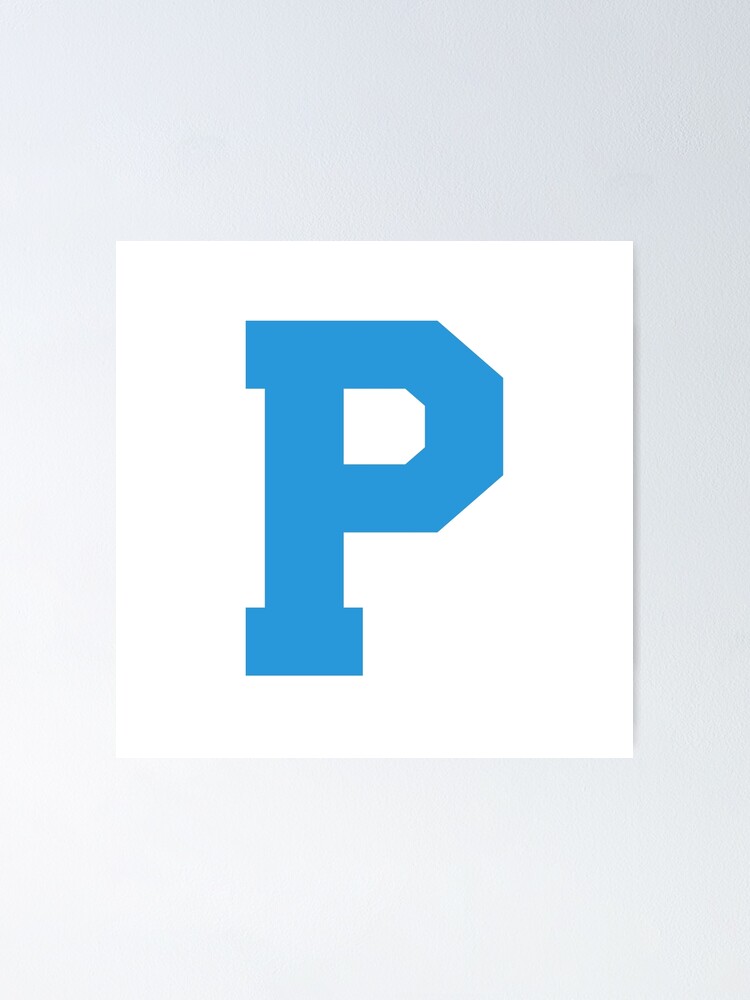 alphabet blue p sports letter p poster for sale by thecultstuff redbubble