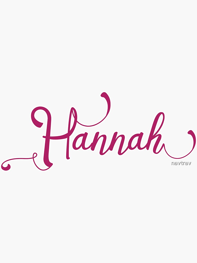 "Hannah - Name" Sticker von navtrav | Redbubble