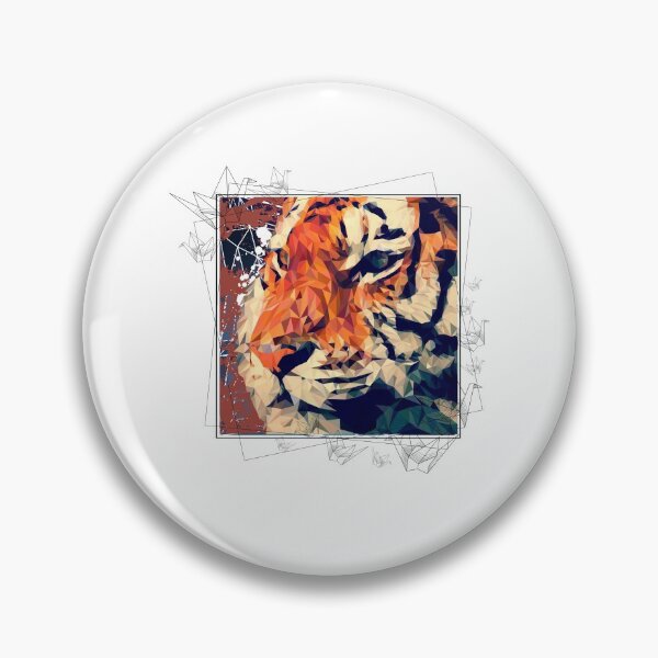 Item preview, Tiger colorful low poly design - Low poly arts, geometric designs, graphic constructions and animal representation designed and sold by AdvanceDesign.