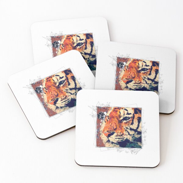 Item preview, Tiger colorful low poly design - Low poly arts, geometric designs, graphic constructions and animal representation designed and sold by AdvanceDesign.
