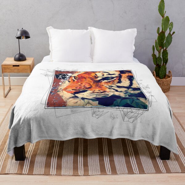 Item preview, Tiger colorful low poly design - Low poly arts, geometric designs, graphic constructions and animal representation designed and sold by AdvanceDesign.