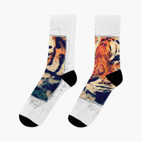 Item preview, Tiger colorful low poly design - Low poly arts, geometric designs, graphic constructions and animal representation designed and sold by AdvanceDesign.