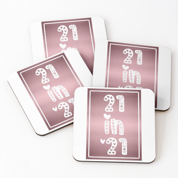 Item preview, 21 IN 21 Beautiful Metallic rustic pink | TURNING 21 IN 2021 | 21ST birthday | 21st birthday Cute gift designed and sold by Violet Treasures.