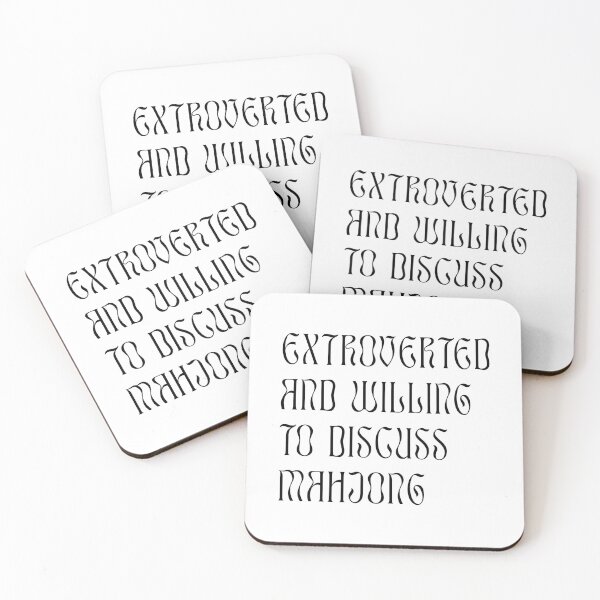 Item preview, Extroverted and Willing to Discuss Mahjong! For Extroverts! v2 designed and sold by teeworthy.