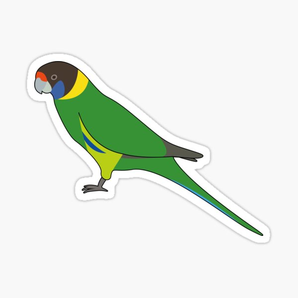 Item preview, Australian Ringneck Parrot Green Bird designed and sold by PluckySquid.