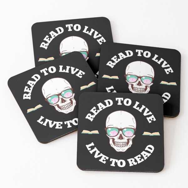 Item preview, Live to read, read to live cool Bookish skull  designed and sold by Rislam.