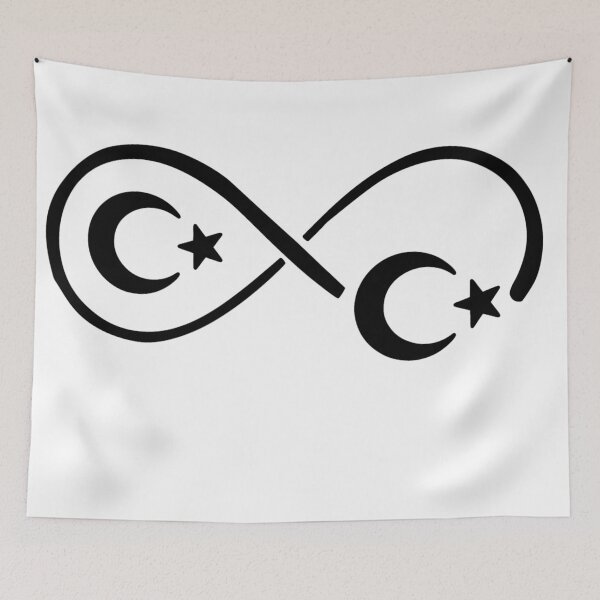 Item preview, Infinity Turkey flag designed and sold by MBGraphikDesign.