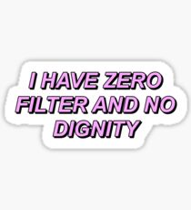 Game Grumps - Zero Filter No Dignity Sticker