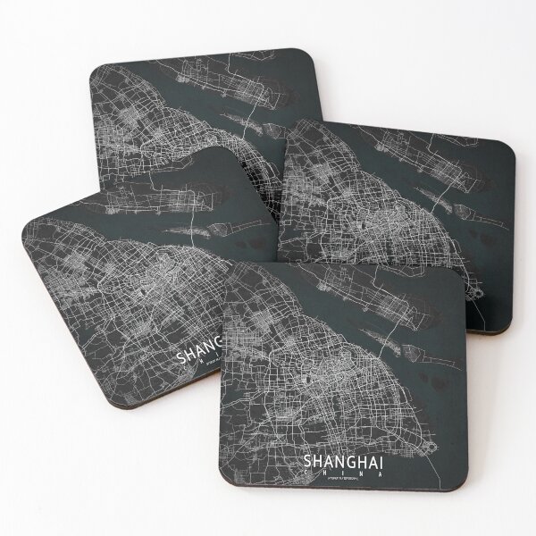 Item preview, Shanghai City Map of China - Dark designed and sold by deMAP.