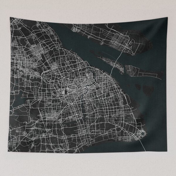 Item preview, Shanghai City Map of China - Dark designed and sold by deMAP.