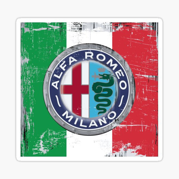 Alfa Romeo Milano Colour Vintage Distressed Sticker