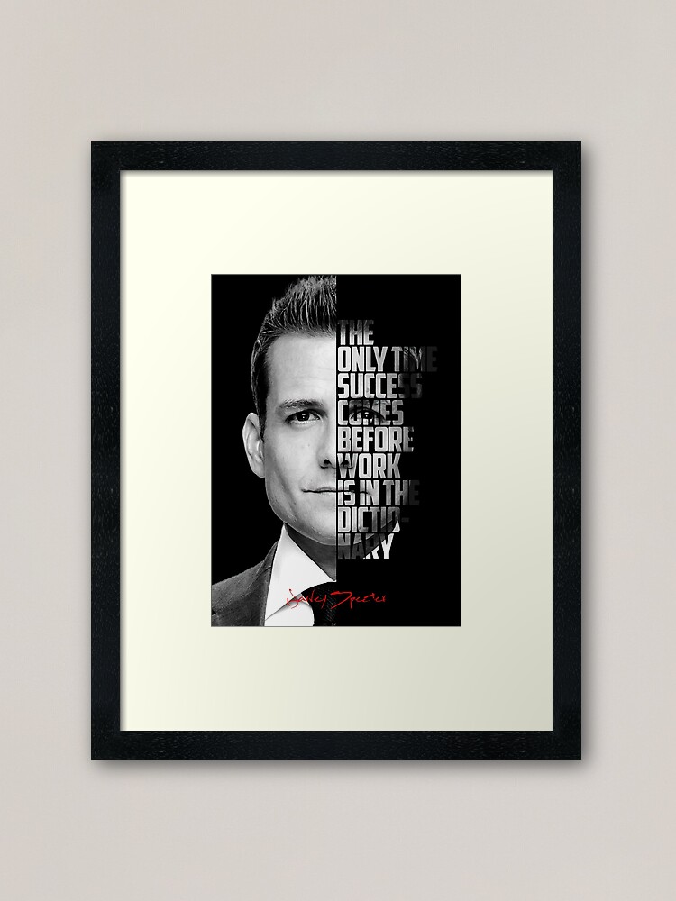 Harvey Specter Black and White Quote Suits outlet TV Show Gallery Canvas Wraps, Vertical Frame