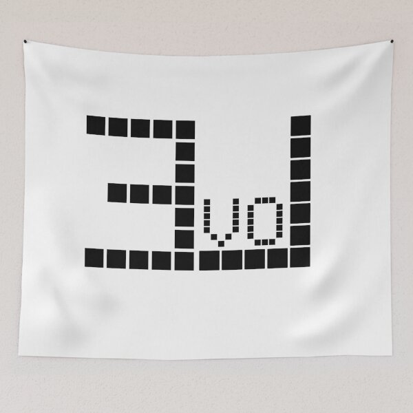 Item preview, black inscription love, backwards letter designed and sold by vilma3000.