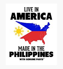 Leben in Amerika, Made in the Philippines Fotodruck
