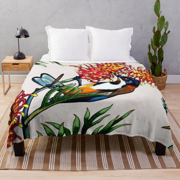 Item preview, Eastern Spinebill in Grevillea #1 by Australian artist Laural Retz designed and sold by Laural Retz.