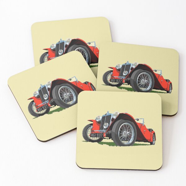 Item preview, 1937 MG Midget in red designed and sold by candc-retro.