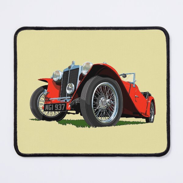 Item preview, 1937 MG Midget in red designed and sold by candc-retro.