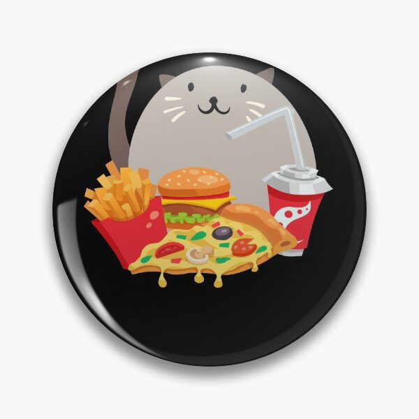 Item preview, Fast Food Cat with pizza and burger designed and sold by fatshirt.