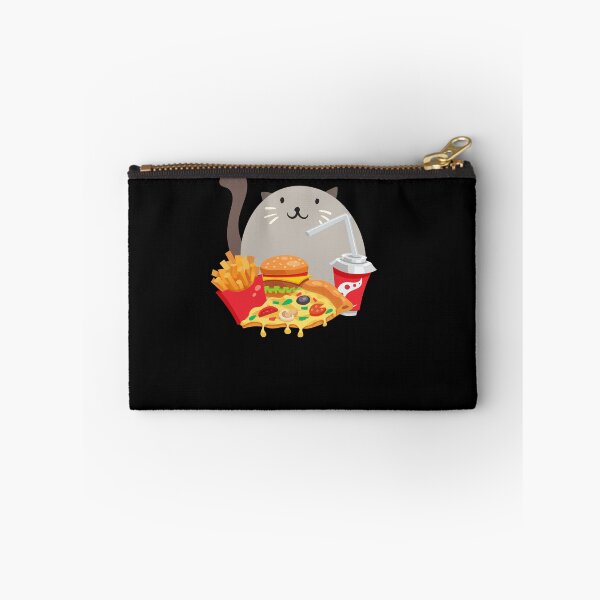 Item preview, Fast Food Cat with pizza and burger designed and sold by fatshirt.