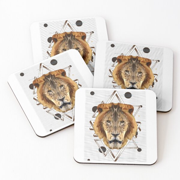 Item preview, Lion colorful low poly design - Low poly arts, geometric designs, graphic constructions and animal representation designed and sold by AdvanceDesign.