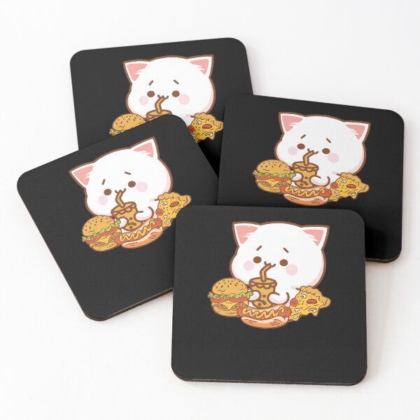 Item preview, Fast Food Cat with pizza and burger designed and sold by fatshirt.