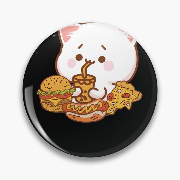 Item preview, Fast Food Cat with pizza and burger designed and sold by fatshirt.