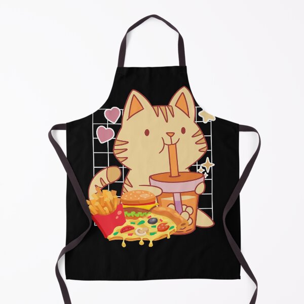 Item preview, Fast Food Cat with pizza and burger designed and sold by fatshirt.