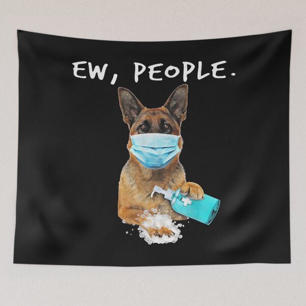 Item preview, German Shepherd Ew People Dog Wearing A Face Mask designed and sold by Lucius41244.