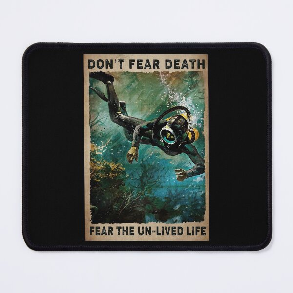 Item preview, Don't Fear Death Fear The Un-Lived Life - Men Scuba Diving Poster Gift designed and sold by WoleArt.