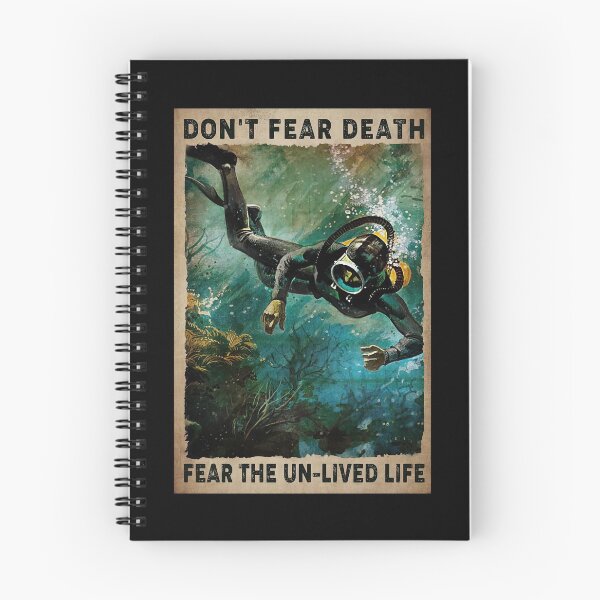 Item preview, Don't Fear Death Fear The Un-Lived Life - Men Scuba Diving Poster Gift designed and sold by WoleArt.