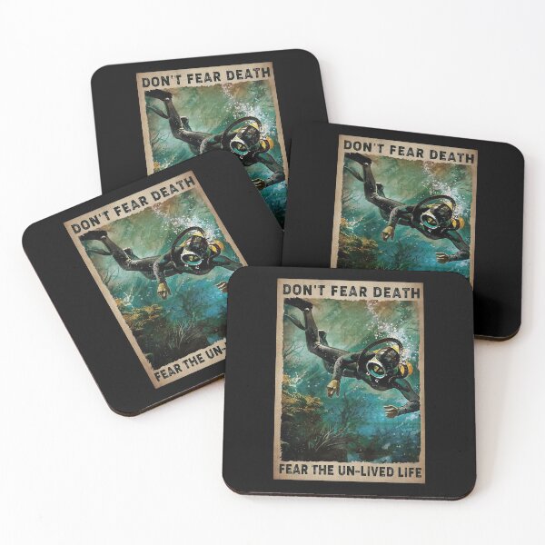 Item preview, Don't Fear Death Fear The Un-Lived Life - Men Scuba Diving Poster Gift designed and sold by WoleArt.