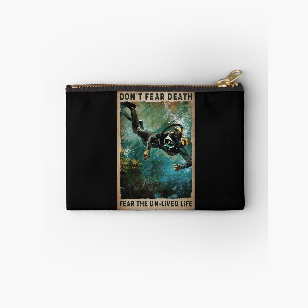 Item preview, Don't Fear Death Fear The Un-Lived Life - Men Scuba Diving Poster Gift designed and sold by WoleArt.
