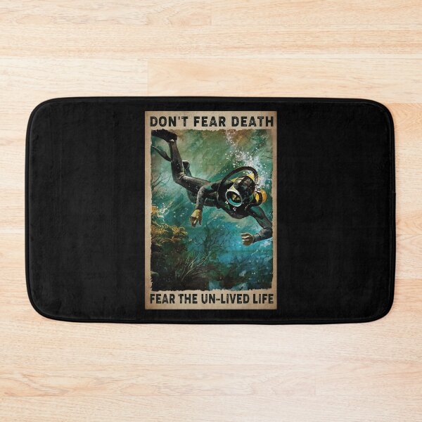 Item preview, Don't Fear Death Fear The Un-Lived Life - Men Scuba Diving Poster Gift designed and sold by WoleArt.