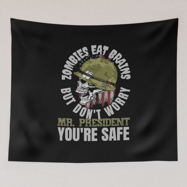 Item preview, Zombies Eat Brains, but dont worry Mr President - youre safe! Funny Anti Joe Biden design! designed and sold by HROC.