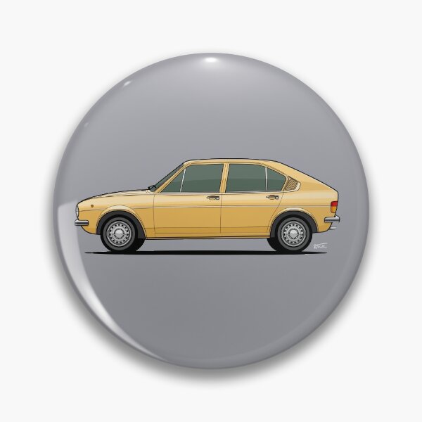 Artikelvorschau, AR Alfasud individuelle Zeichnung - gelb entworfen und verkauft von RJWautographics.