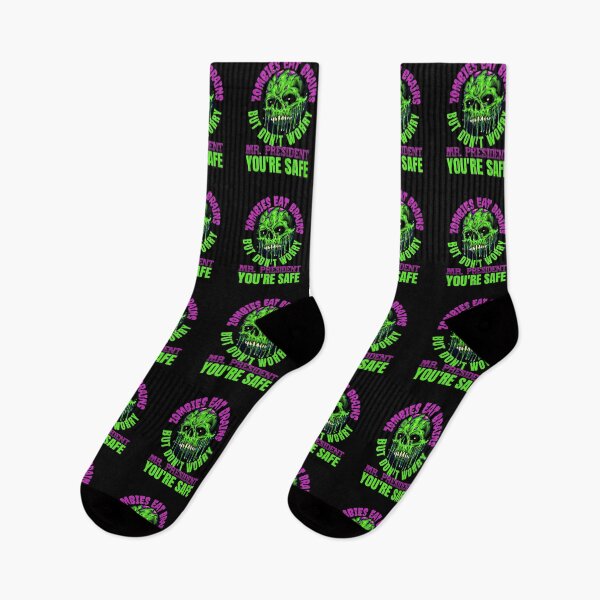 Item preview, Zombies Eat Brains, but dont worry Mr President - youre safe! Funny Anti Joe Biden design! designed and sold by HROC.