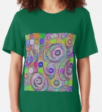 Space snowballs #DeepDreamed Slim Fit T-Shirt