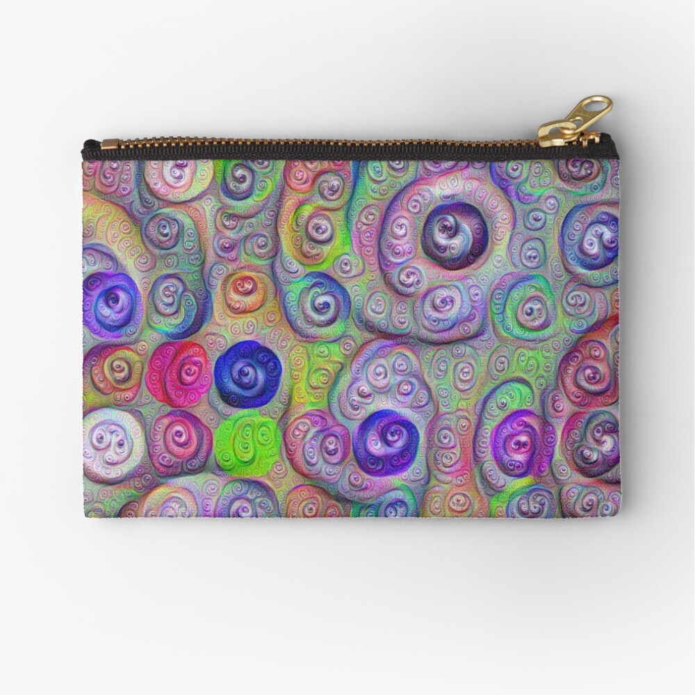 Space snowballs #DeepDreamed Zipper Pouch