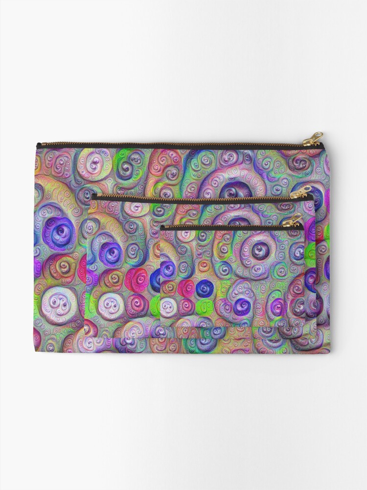 Alternate view of Space snowballs #DeepDreamed Zipper Pouch