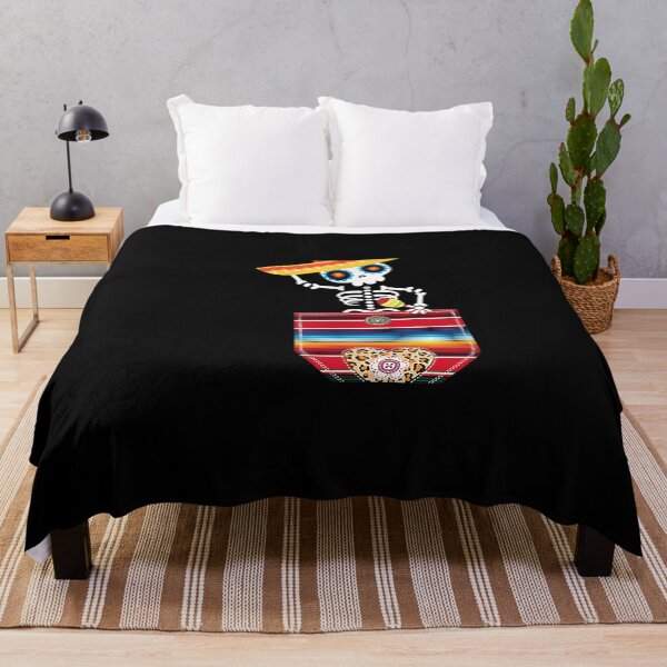 Item preview, Calaca Blanket Pocket Serape Mexican Cinco De Mayo designed and sold by MuratshiMana.